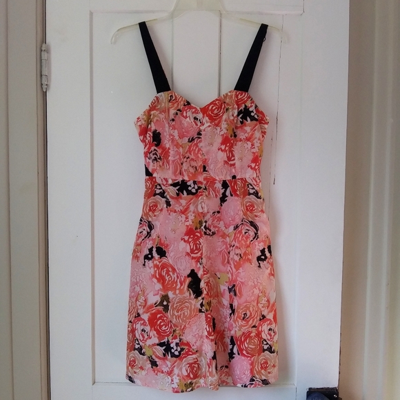 Candie's Pink Peach Floral Dress - Picture 1 of 7